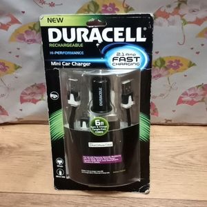 NWT "Duracell" 6ft fast mini car charger 2.1 amp